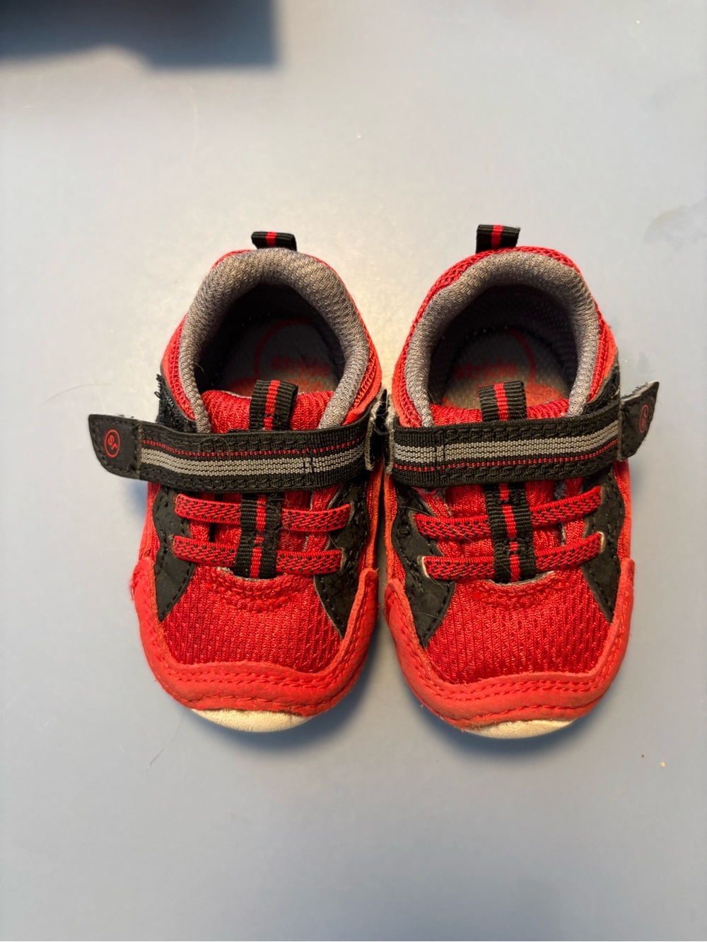 Stride Rite Red and Black Baby Walker Sneakers